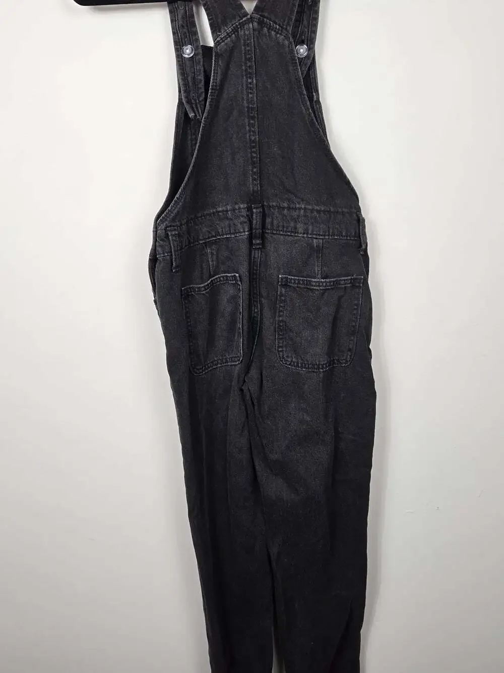 Old Navy Girls Black Denim Overalls Size Large 10-12 Skater Grunge